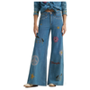 112375654 Wrangler X Lainey Wilson Women's Embroidered Wide Leg Pant - Denim