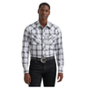 112378874 Wrangler Men's Retro Modern Fit Long Sleeve Snap Shirt - Black/White