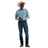 112378926 Wrangler Men's Retro Slim Fit Long Sleeve Snap Shirt - Turquoise