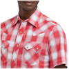 112378929 Wrangler Men's Retro Short Sleeve Modern Fit Snap Shirt - Cherry