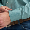 112378968 Wrangler X Cody Johnson Men's Long Sleeve Classic Fit Button Down Shirt - Green Weave