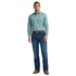112378968 Wrangler X Cody Johnson Men's Long Sleeve Classic Fit Button Down Shirt - Green Weave