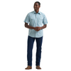 112379029 Wrangler Men's Wrinkle Resist Short Sleeve Snap Shirt - Pale Teal