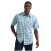 112379029 Wrangler Men's Wrinkle Resist Short Sleeve Snap Shirt - Pale Teal