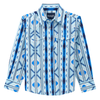 112379203 Wrangler Boys Checotah Long Sleeve Western Snap Shirt - Icy