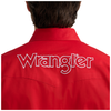 112379238 Wrangler Men's Long Sleeve Logo Snap Shirt - Americana Red