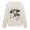 112379655 Wrangler Women's Cattle Drive Crew Fleece Sweatshirt Regular Fit - Egret