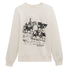 112379655 Wrangler Women's Cattle Drive Crew Fleece Sweatshirt Regular Fit - Egret