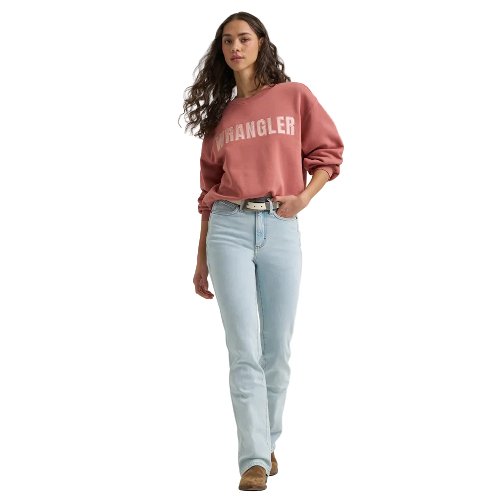 112380254 Wrangler Women's Retro Canyon Oversized Fit Pullover - Withered Rose