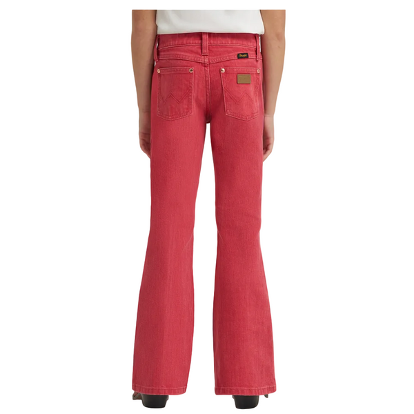 112380477 Wrangler X Girls' Lainey Wilson Slim Fit Flare Jeans - Red