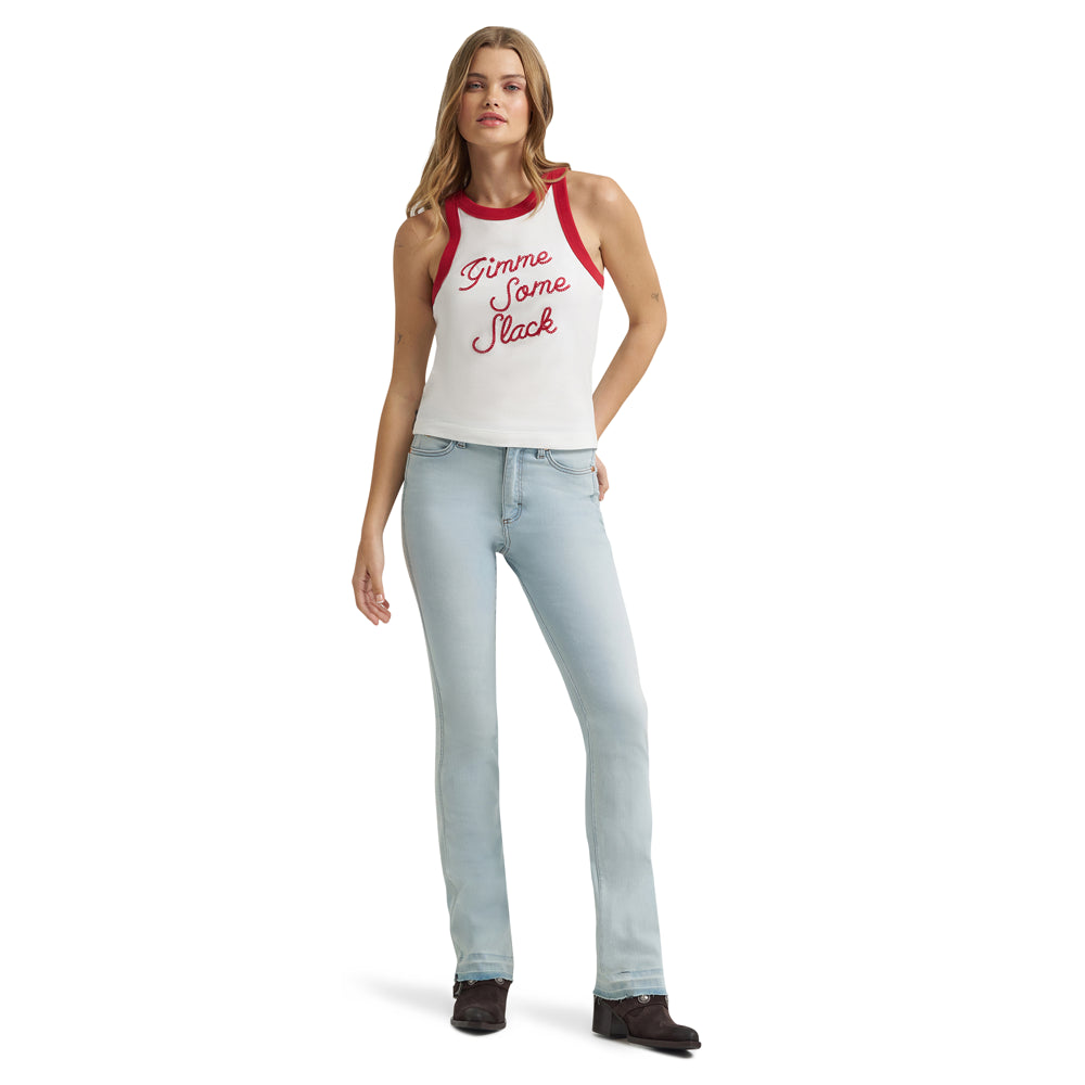 112380487 Wrangler X Lainey Wilson Women's Gimme Some Slack Tank - White