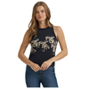112380488 Wrangler X Lainey Wilson Women's Rodeo Horse Tank - Black