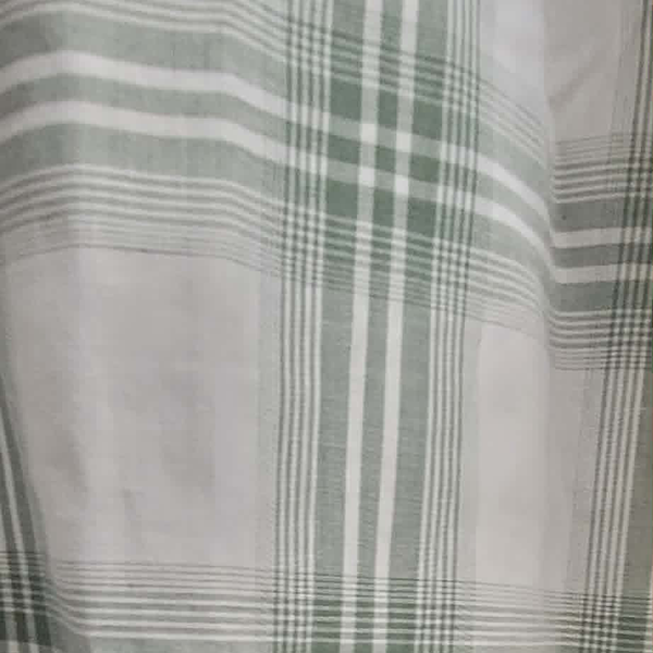 112381437 Wrangler Men's Plaid Short Sleeve Button Down Shirt - White with Sage Green