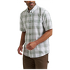 112381437 Wrangler Men's Plaid Short Sleeve Button Down Shirt - White with Sage Green
