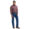112381630 Wrangler Men's Classic Relaxed Fit Long Sleeve Buttondown Shirt - Red