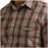 112381649 Wrangler Men's Wrinkle Resist Long Sleeve Snap Shirt - Brown Plaid