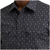 112381864 Wrangler Retro Modern Fit Long Sleeve Western Snap Shirt - Black Print