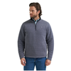 112381929 Wrangler Men's George Strait Knit 1/4 Zip Pullover - Blue