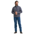 112381929 Wrangler Men's George Strait Knit 1/4 Zip Pullover - Blue