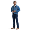 112381946 Wrangler Men's Cowboy Cut Flannel Lined Jacket - Blue Indigo