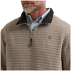 112381977 Wrangler Men's George Strait Knit 1/4 Zip Pullover - Tan