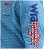 112381985 Wrangler Men's Long Sleeve Logo Button Down Western Shirt - Blue