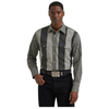 112381996 Wrangler Men's Brushpopper Classic Fit Long Sleeve Snap Shirt - Black & Grey