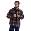 112382020 Wrangler Men's Quilted Lined Flannel Shirt Jacket - Night Sky