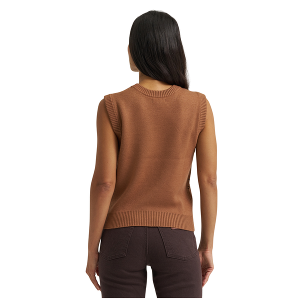 112382527 Wrangler Women's Retro Americana Sweater Vest - Brown