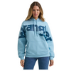 112382543 Wrangler Women's Retro Americana Logo Hoodie - Blue