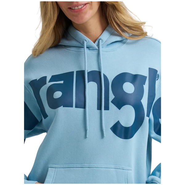 112382543 Wrangler Women's Retro Americana Logo Hoodie - Blue
