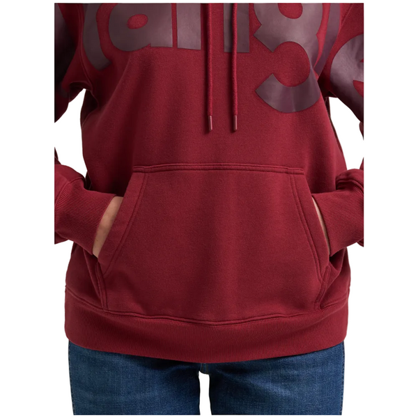 112382644 Wrangler Women's Retro Punchy Logo Hoodie - Burgundy