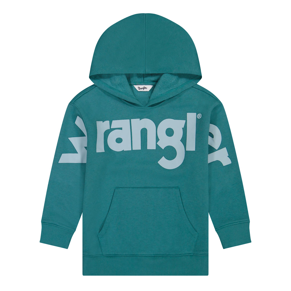 112382654 Wrangler Girls' Logo Hoodie - Turquoise