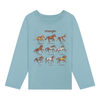 112382682 Wrangler Girls' Long Sleeve Horse Print T-Shirt - Blue
