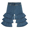 112382701 Wrangler Baby & Toddler Girls Pull Up Tiered Flare Jean - Denim