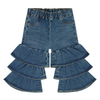 112382701 Wrangler Baby & Toddler Girls Pull Up Tiered Flare Jean - Denim