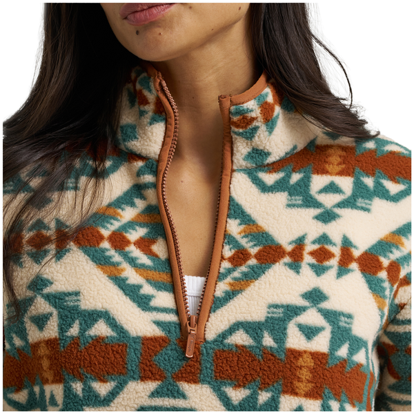 112382729 Wrangler Women's Retro® Vintage Sherpa Zip Pullover - Pale Prairie