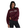 112382793 Wrangler X Lainey Wilson Women's Rodeo Nights Sweatshirt - Burgundy