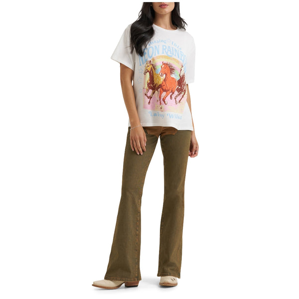 112382813 Wrangler X Lainey Wilson Women's Neon Rainbow T-Shirt - White