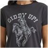 112382845 Wrangler X Lainey Wilson Women's Giddy Up Short Sleeve T-Shirt - Black