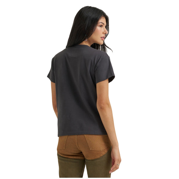 112382845 Wrangler X Lainey Wilson Women's Giddy Up Short Sleeve T-Shirt - Black