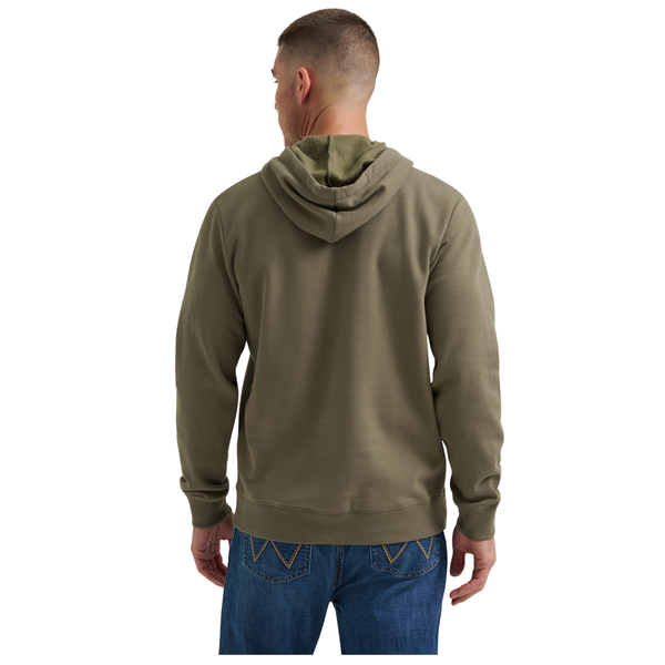 112383996 Wrangler Men's Regular Fit Western Hoodie - Dusty Olive