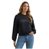 112384028 Wrangler Women's Oversized Fit Canyon Pullover - Black Beauty