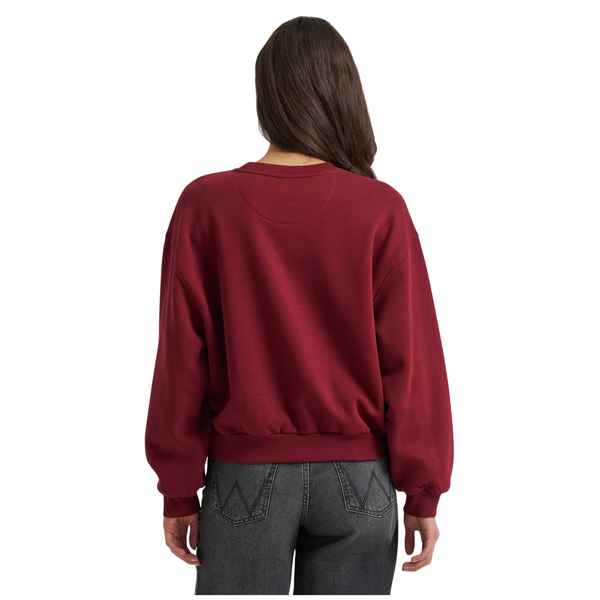 112384039 Wrangler Women's Oversized Fit Canyon Pullover - Cabernet
