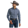 112384657 Wrangler 20X Men's Classic Fit Competition Advanced Comfort Long Sleeve Shirt - Blue