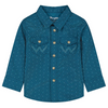 112384732 Wrangler Baby Boy Long Sleeve Shirt - Teal Print