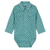 112384759 Wrangler Baby Boy Long Sleeve Bodysuit - Turquoise