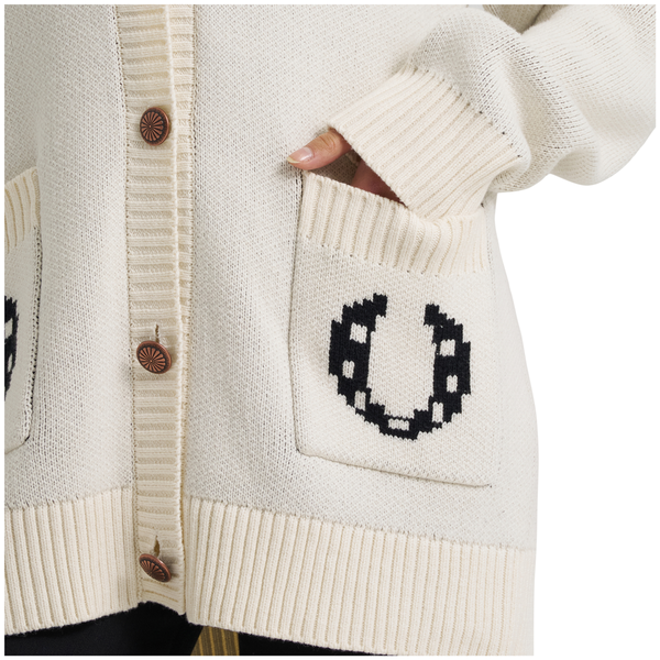 112385332 Wrangler Women's Retro Vintage Sweater Cardigan - White