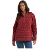 112385334 Wrangler Women's Retro Americana Sherpa 1/4 Zip Pullover - Rose