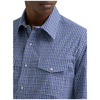 112385338 Wrangler Men's Classic Fit Wrinkle Resist Long Sleeve Snap Shirt - Blue